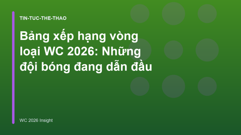 Bảng xếp hạng vòng loại WC 2026: Những đội bóng đang dẫn đầu