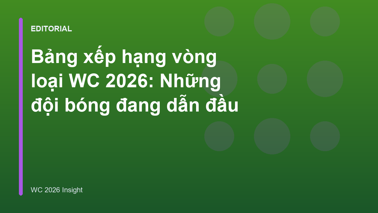 Bảng xếp hạng vòng loại World Cup 2026